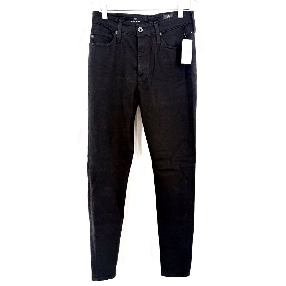Adriano Goldschmied Womens 29 Jeans Super High Rise Skinny Mila AG Black NWT
